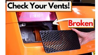 Your Pre LP Lamborghini Gallardo Bumper Support WILL Be Broken and The Grill Mesh Could Fall Out