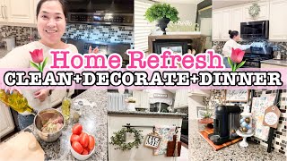 NEW✨ SPRING CLEAN & DECORATE + DINNER IDEAS | WEEKEND HOME RESET ROUTINE 2024 | SELLE DESHIRO
