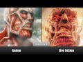 Attack On Titan Live Action Vs Anime Characters Comparison