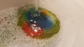 Dyeing Yarn with Dye Tablets Inserted into a Pre-wound Yarn Cake