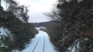 のと鉄道「前面展望」 NT200「花咲くいろは」笠師保駅~能登中島駅