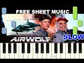 SLOW Piano Tutorial AIRWOLF SUPERCOPTER Opening With Free Sheet Music Pdf