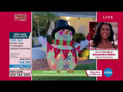 Winter Lane 5' Inflatable Lighted Snowman