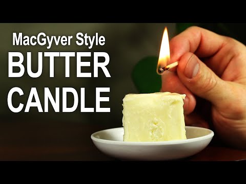 Make A Candle Out Of Toilet Paper And Butter