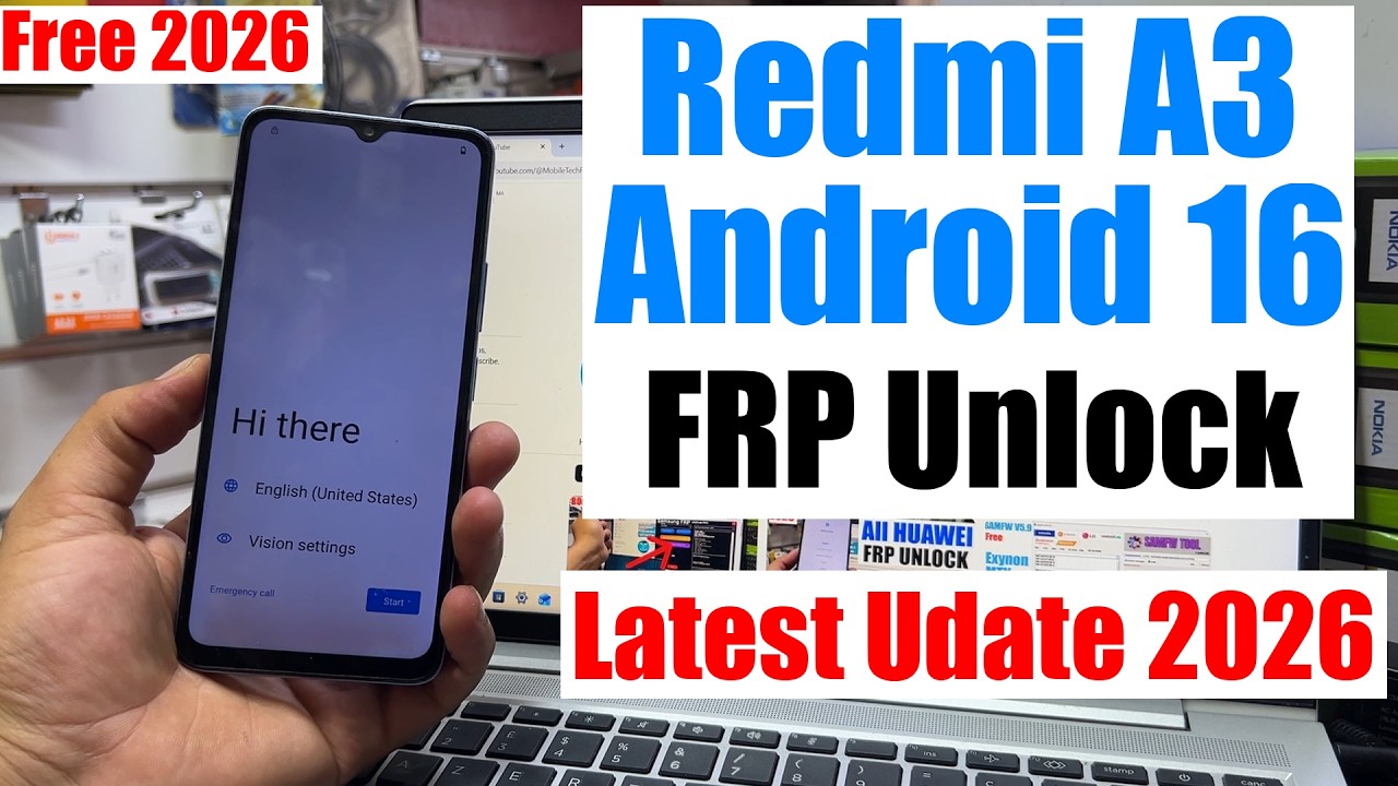 Redmi A3 FRP Bypass Android 16 | Redmi A3 FRP Unlock 2016, Remove Google Account