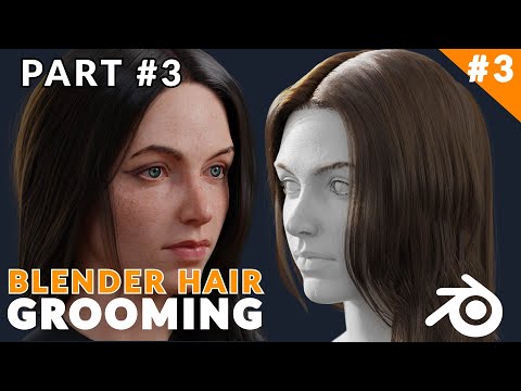 Blender Tutorial - How To Make Female Long Hair [Part 03]