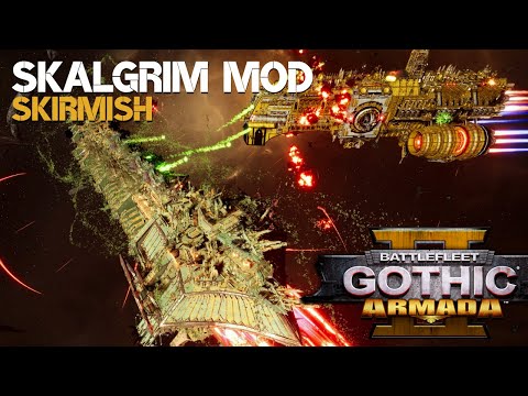 DEATH GUARD vs IMPERIAL FISTS | Skalgrim Mod Skirmish | Battlefleet Gothic: Armada 2