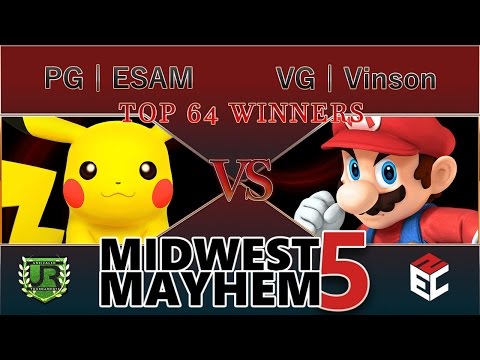 Midwest Mayhem 5 TOP 64 WINNERS - PG | ESAM (Pikachu) vs VG | Vinson (Mario)