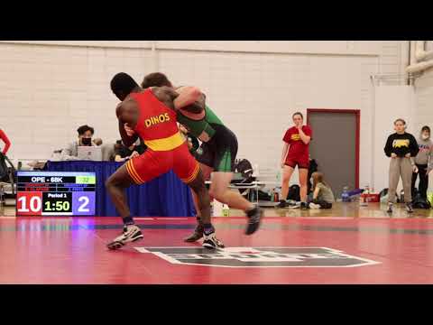 2021 Dinos Invitational FS68kg Emmanuel Olapade (University of Calgary) vs Jacob Fritz (U of S)
