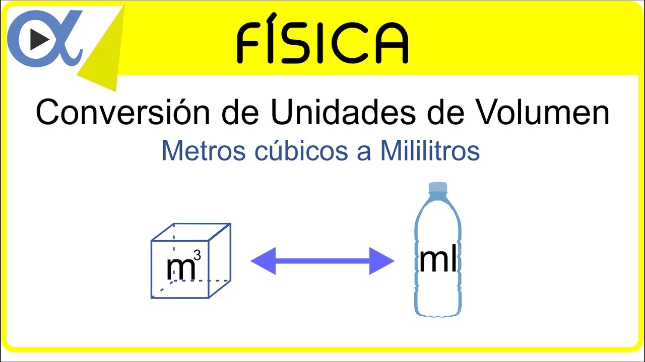 CONVERSIÓN DE UNIDADES DE VOLUMEN: metros cúbicos (m³) a mililitros (ml) | Física - Vitual