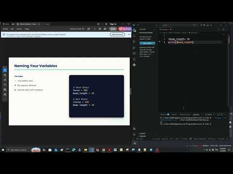 Python Tutorial 1 Variables Type Casting User Input