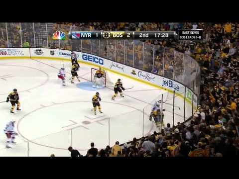 Gregory Campbell backhand goal 2-1 May 19 2013 NY Rangers vs Boston Bruins NHL Hockey