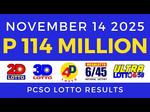 Lotto Result Today 9pm November 14 2025 PCSO