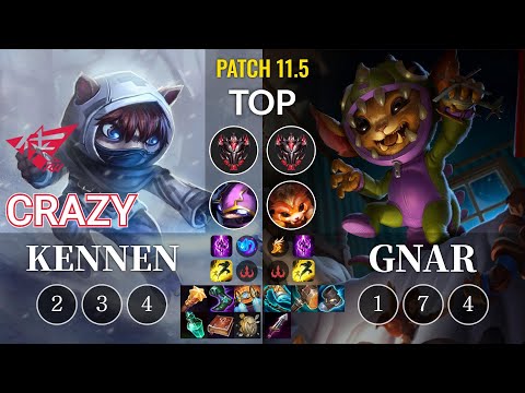 RW Crazy Kennen vs Gnar Top - KR Patch 11.5