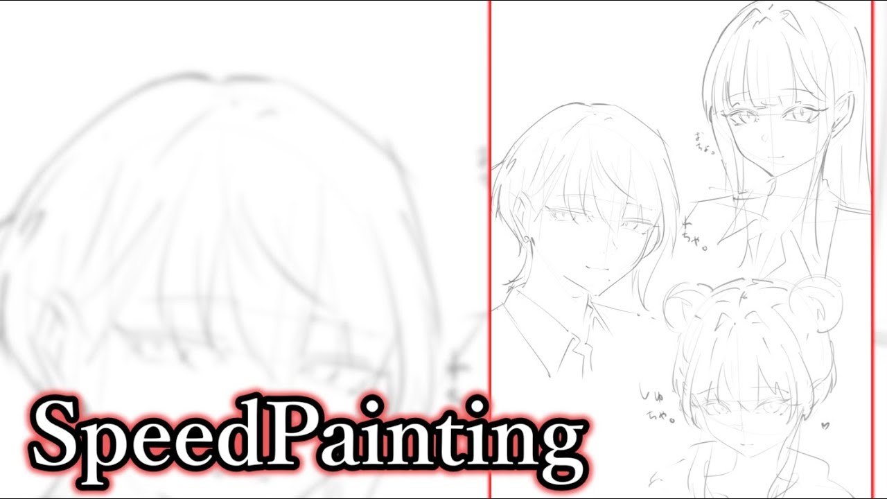 【イラスト】看守さんお絵描き。※等倍メイキング