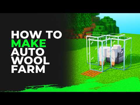 Easiest Automatic Wool Farm - Bedrock & Java — Minecraft farm tutorial thumbnail