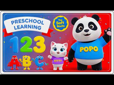 Preschool Learning activities for 3 year olds at home | Learn ABC Phonics Shapes Numbers Colors 🌈
