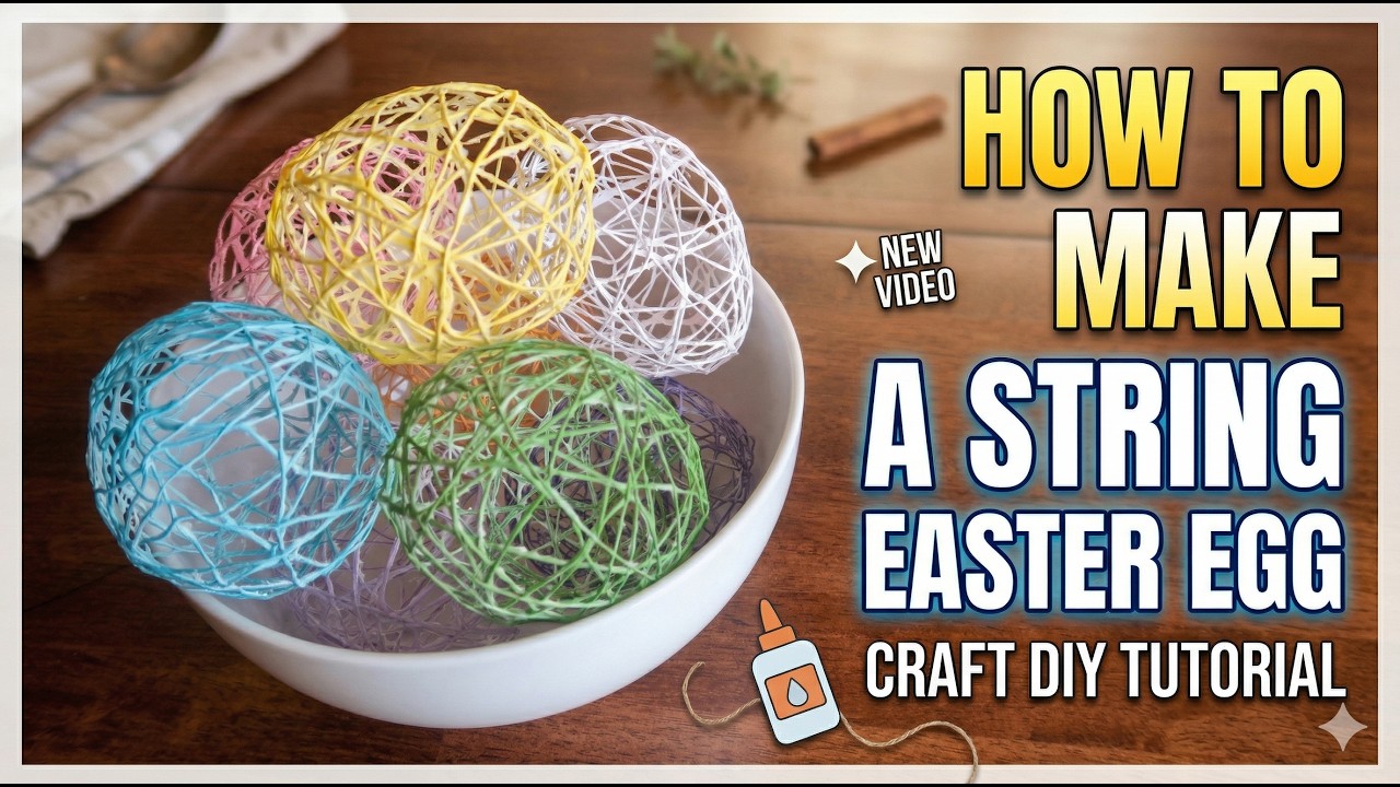 How To Make A String Easter Egg | DIY EASTER 📍 How To With Kristin