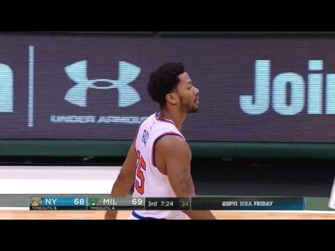 Kristaps Porzingis vs Milwaukee Bucks 06.01.2017 (24Pts)