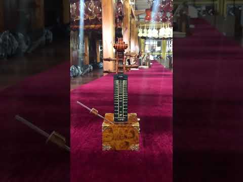 Handcrafted Solid Wood Mechanical Metronome - Violin Scroll Head Vintage Design image 11