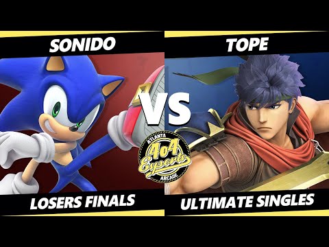 4o4 Smash Night 25 Losers Finals - Sonido (Sonic) Vs. Tope (Ike, Chrom) SSBU Ultimate Tournament