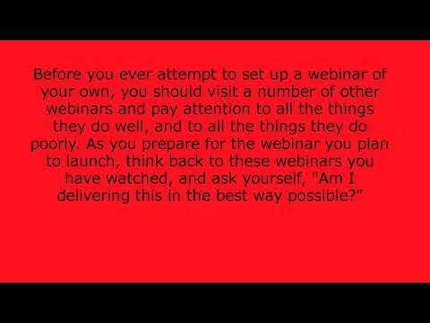 How To Create A Webinar