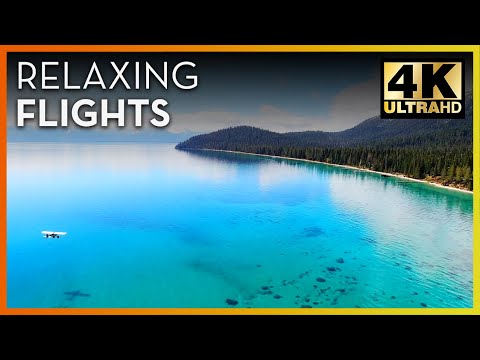 Soaring over the Magical Blue Waters of Lake Tahoe California