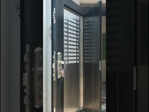 JEB 3x7 Stainless Steel Pipe Grille Half-Plate Security Door