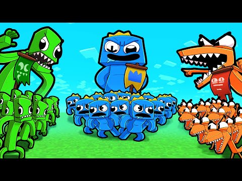 TOY SOLDIER RAINBOW FRIENDS!! (Blue vs Green vs Orange)