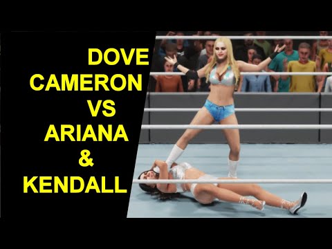 WWE 2K19 Dove Cameron vs Ariana Grande & Kendall Jenner - 2 on 1