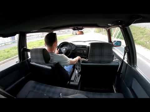 BMW E30 V8 inside cam, onboard,  M62B44 acceleration sound