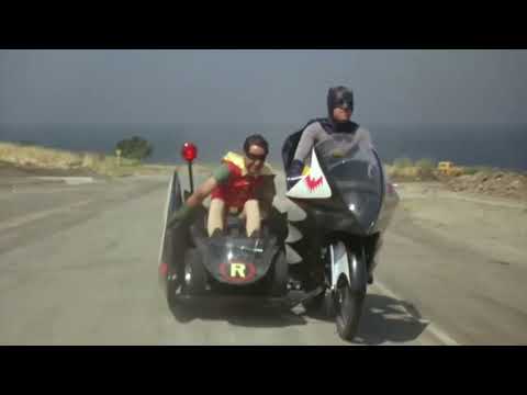 Batman & Robin use Batcycle | Batman movie Easter egg (1966)