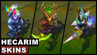 All Hecarim Skins Lancer Zero Arcade Elderwood Headless Reaper Worldbreaker Blood Knight (LoL)