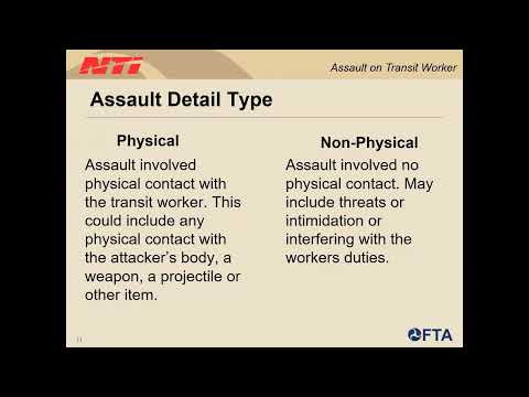041823 Webinar: NTD Safety Reporting Requirements Update: Assaults on Transit Workers