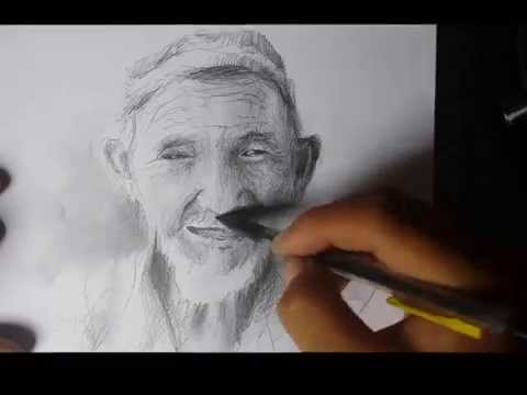 Speed Drawing: Portrait of an old man by Alexis Le Borgne