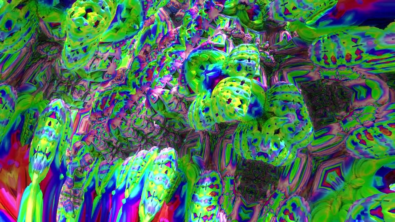 [3 Hours] - VJ Loop - Psychedelic Fractal Visual Artwork - No Audio - [4K_303]