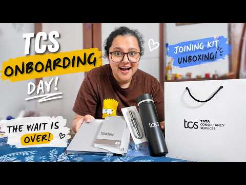 TCS Onboarding Was NOT Easy 🫠  | First Day Vlog + Welcome Kit Unboxing