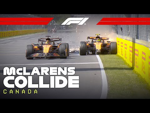 McLarens Collide! Lando Norris and Oscar Piastri Come Together | 2025 Canadian Grand Prix