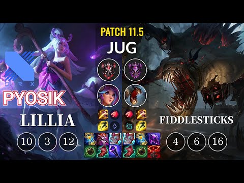 DRX Pyosik Lillia vs Fiddlesticks Jungle - KR Patch 11.5