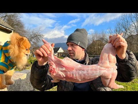 Das zarteste Kaninchen mit Gemüse am Lagerfeuer! Das Leben in den Karpaten! Ukrainisches Rezept!