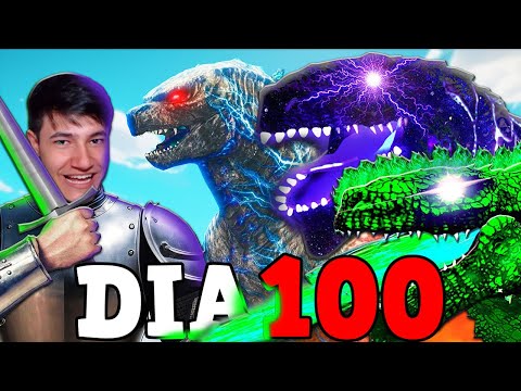 SOBREVIVI 100 DIAS VIRANDO TODOS OS GODZILLAS! NO ARK E NA REALIDADE VIRTUAL!
