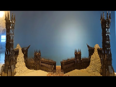 LEGO LOTR - Black Gate MOC set up at Hobbyverse Studio