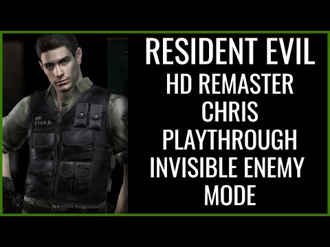 Resident Evil HD Remaster (PC) - Chris PlayThrough - Invisible Enemy Mode