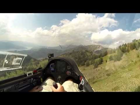 Glider Pilot Shooting Through Gaps in Salt River Mountains