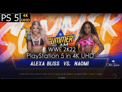 WWE 2K22 - Alexa Bliss vs Naomi w. Entrance - PS5Share 4K UHD