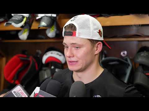 Drake Batherson, Tim Stützle, Anton Forsberg and D.J. Smith Postgame Availability vs NYI