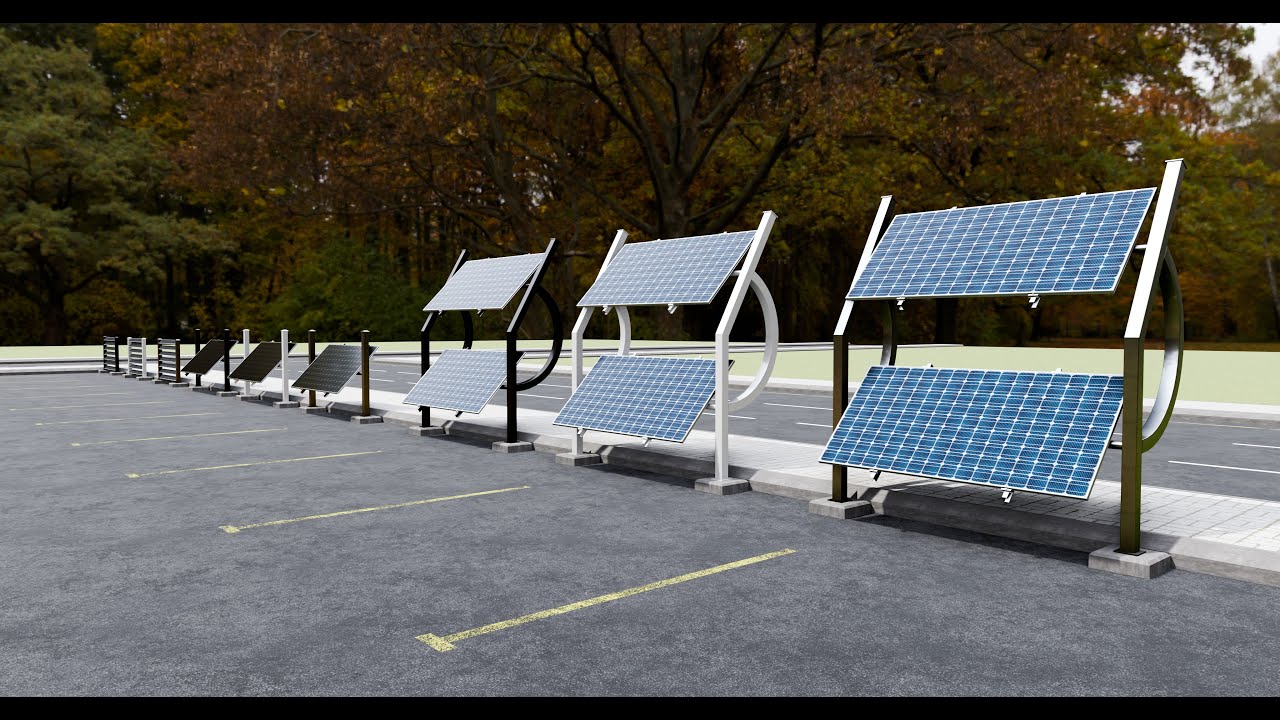 Modele ścienne z systemem śledzenia zasilanym energią słoneczną Model 3D