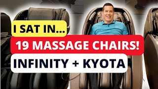 I Sat In 19 Infinity Massage Chairs In 3 Minutes! Kyota Massage Chairs Included