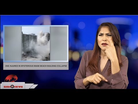 One injured in mysterious Miami Beach building collapse (ASL - 7.23.18)