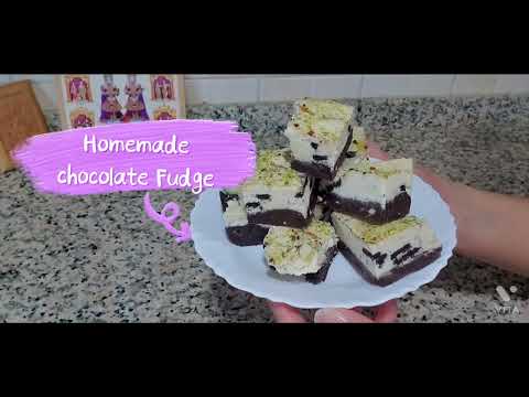 Two Layer Chocolate Fudge |[Dipal's Kitchen]